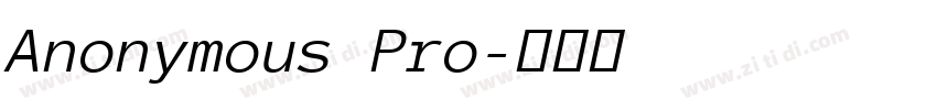 Anonymous Pro字体转换